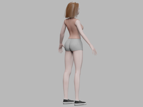 Young standard girl V29570 3D Model