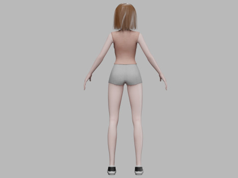 Young standard girl V29570 3D Model