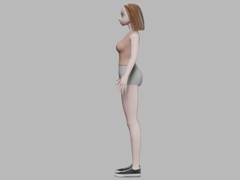 Young standard girl V29570 3D Model