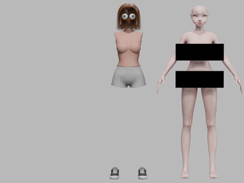 Young standard girl V29570 3D Model