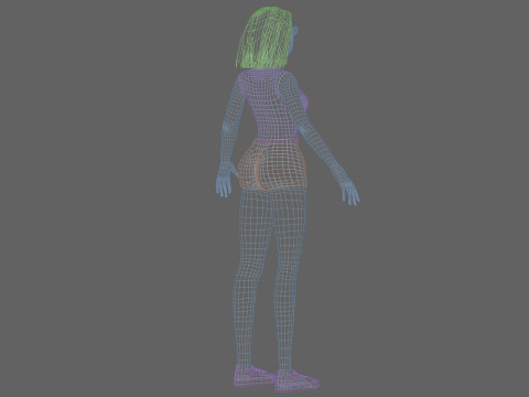 Young standard girl V29570 3D Model