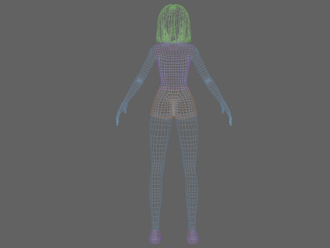 Young standard girl V29570 3D Model