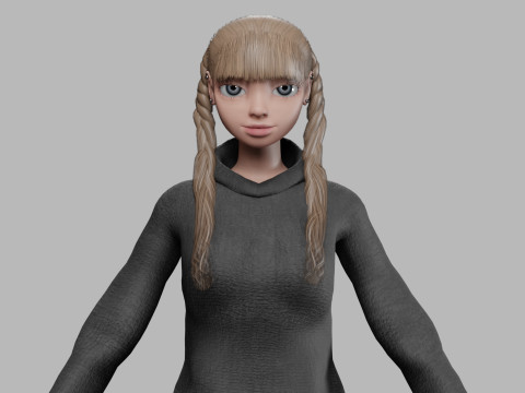 Young sweet girl V33789 3D Model