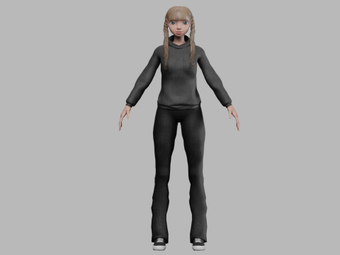 Young sweet girl V33789 3D Model