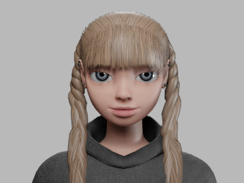 Young sweet girl V33789 3D Model