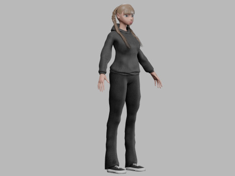 Young sweet girl V33789 3D Model