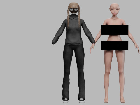 Young sweet girl V33789 3D Model