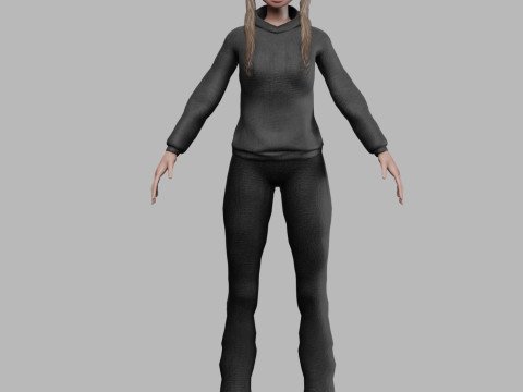 Young sweet girl V33789 3D Model
