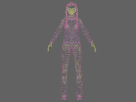 Young sweet girl V33789 3D Model