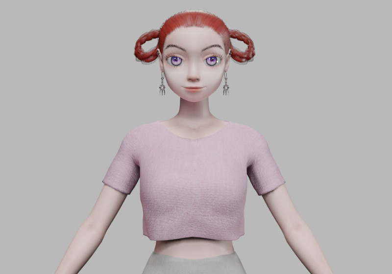 Young teen girl V25929 3D Model .c4d .max .obj .3ds .fbx .stl .blend 
