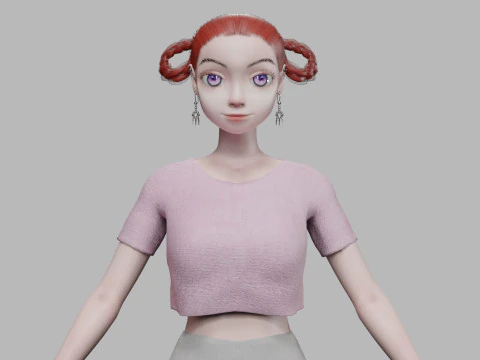 Young teen girl V25929 3D Model