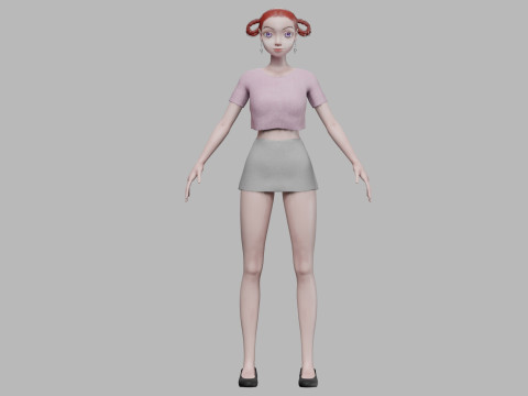 Young teen girl V25929 3D Model