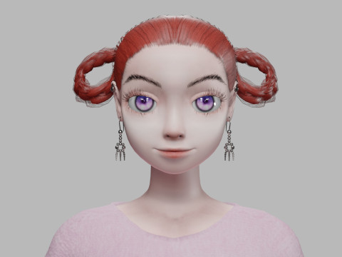 Young teen girl V25929 3D Model