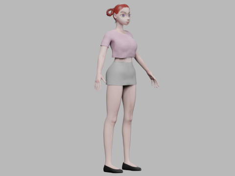 Young teen girl V25929 3D Model