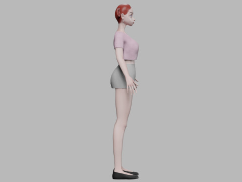 Young teen girl V25929 3D Model