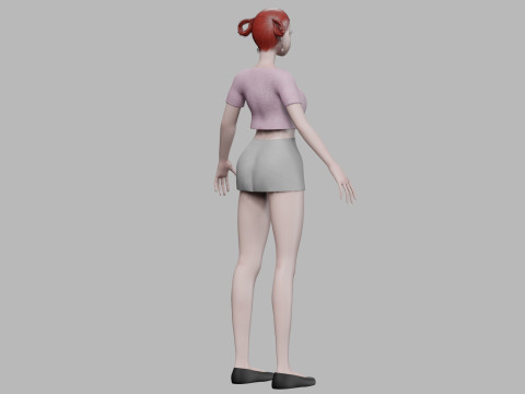 Young teen girl V25929 3D Model