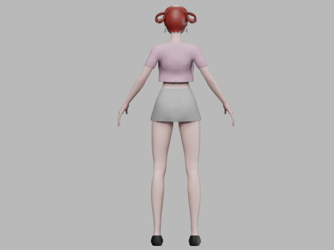 Young teen girl V25929 3D Model