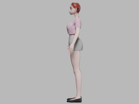 Young teen girl V25929 3D Model