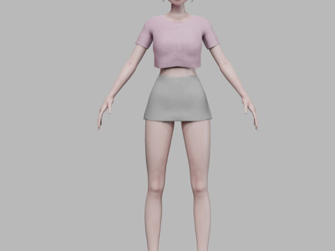 Young teen girl V25929 3D Model