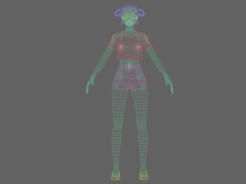 Young teen girl V25929 3D Model