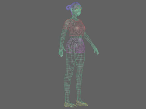 Young teen girl V25929 3D Model