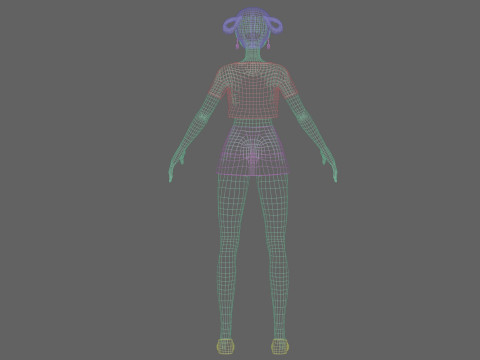 Young teen girl V25929 3D Model