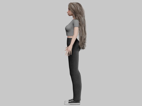 Basic cute girl V37576 3D 모델