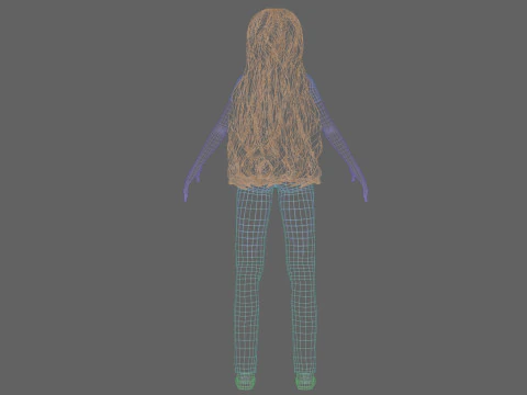 Базовая милая девушка V37576 3D Модель