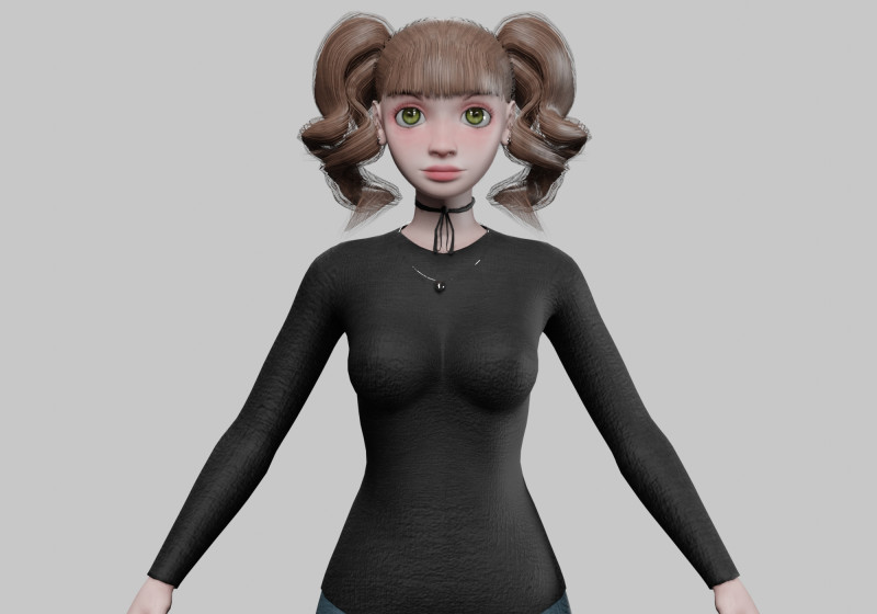 Basic pretty girl V28012 3D मॉडल .c4d .max .obj .3ds .fbx .stl .blend 