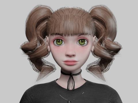Basic pretty girl V28012 3D मॉडल