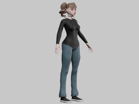 Basic pretty girl V28012 3D मॉडल