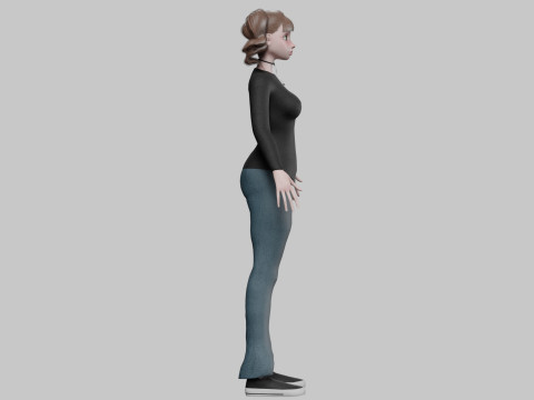 Basic pretty girl V28012 3D मॉडल