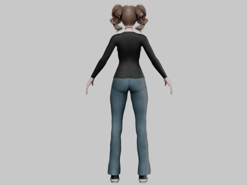 Basic pretty girl V28012 3D मॉडल
