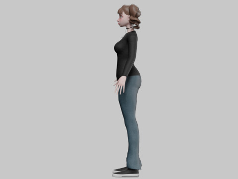 Basic pretty girl V28012 3D मॉडल