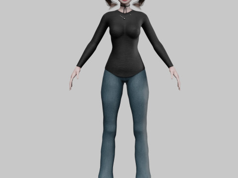 Basic pretty girl V28012 3D मॉडल