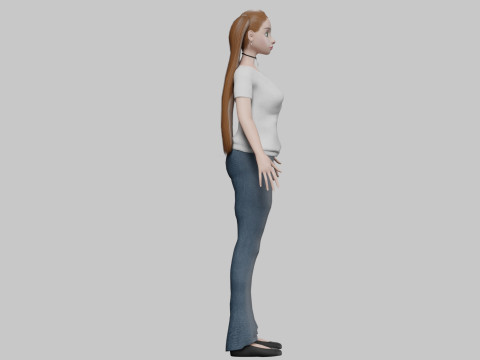 Beautiful pretty girl V21570 3D Модель
