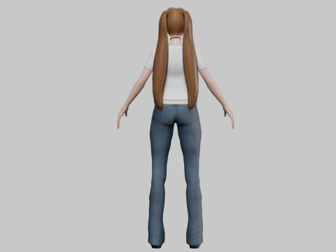 Beautiful pretty girl V21570 3D Модель