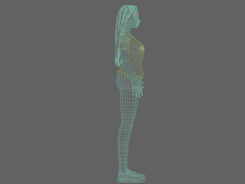 Cartoon beautiful girl V33817 3D Model