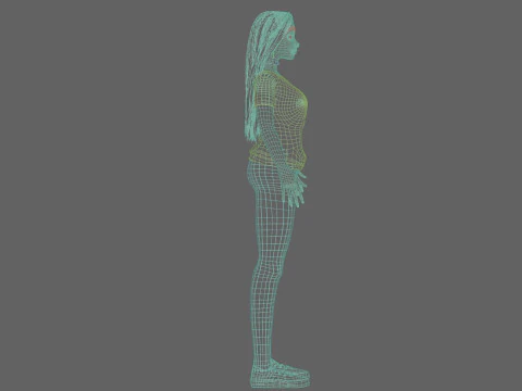 कार्टून सुंदर लड़की V33817 3D मॉडल