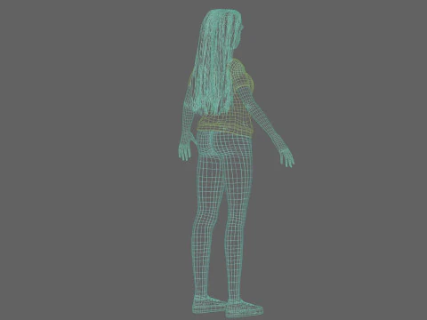 कार्टून सुंदर लड़की V33817 3D मॉडल