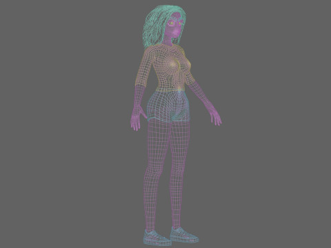 Cartoon classic girl V30526 3D Model