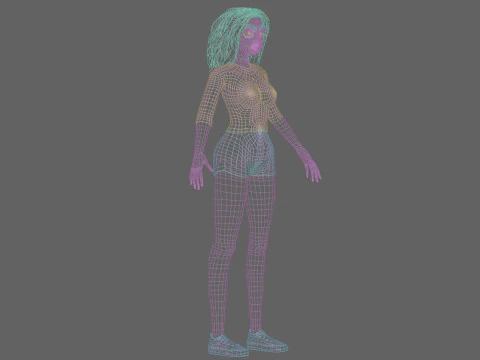 Cartoon classic girl V30526 3D Model