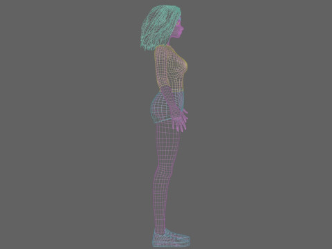 Cartoon classic girl V30526 3D Model