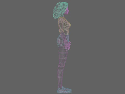 Cartoon classic girl V30526 3D Model