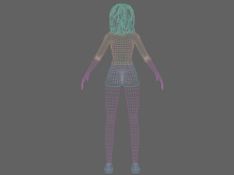 Cartoon classic girl V30526 3D Model