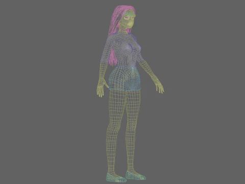 Cartoon cute girl V30588 3D Model