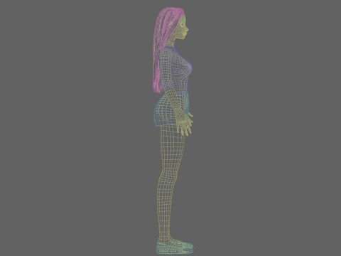 Cartoon cute girl V30588 3D Модель