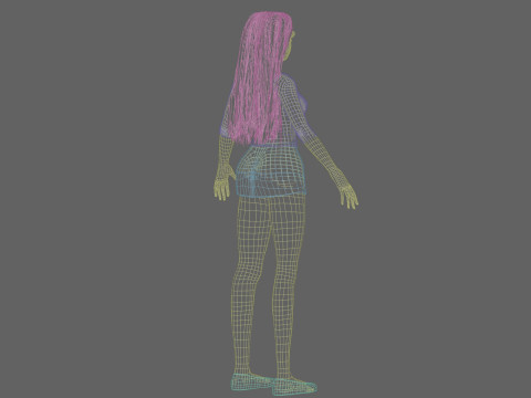 Cartoon cute girl V30588 3D Модель