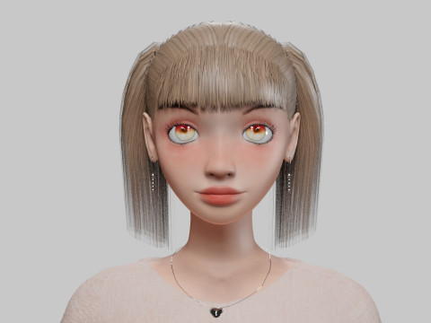 Cartoon standard girl V23169 Modelo 3D