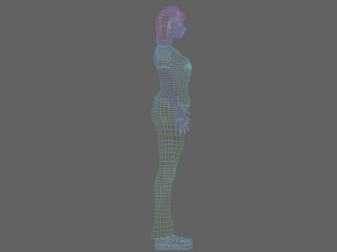 Cartoon standard girl V23169 Modelo 3D